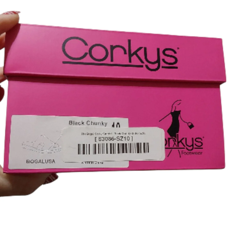 Corkys Black Glitter Sandals - Picture 4 of 4